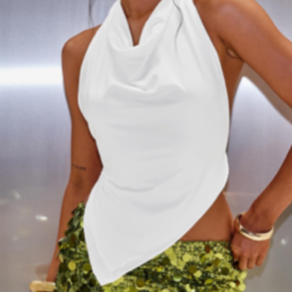 White Interlude Halter Top